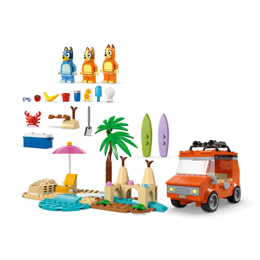 Les vacances et le voyage en voiture de Bluey 