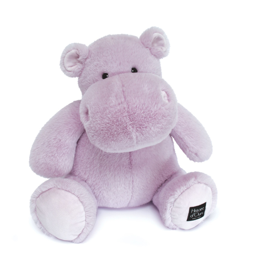 Peluche hippopotame 40 cm - Lila Main Peluche hippopotame 40 cm - Lila