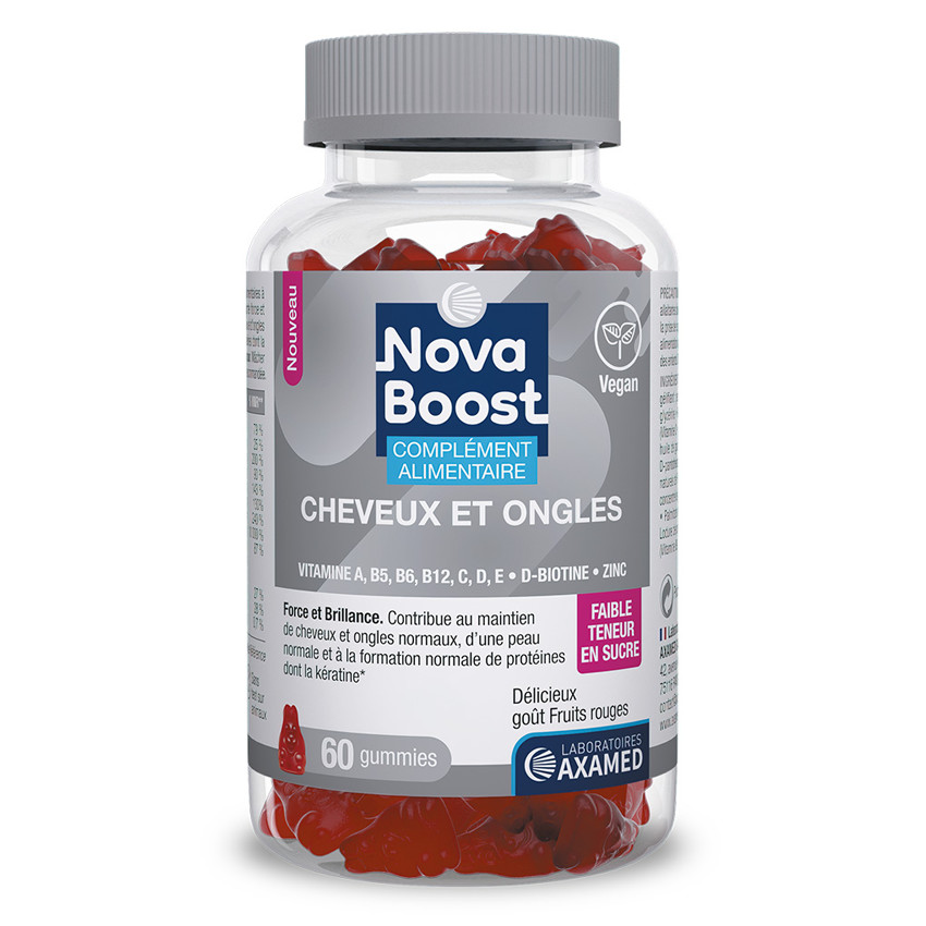 Gummies vegan cheveux et ongles Fruits rouges 