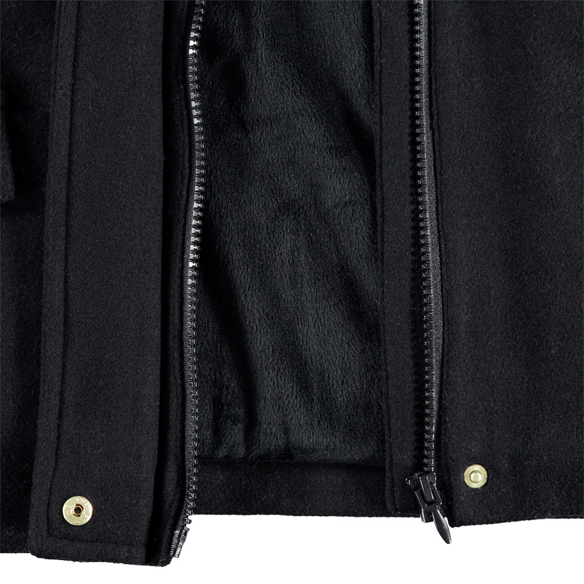 Manteau à capuche en drap de laine pour enfant fille 