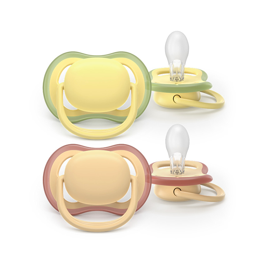 Lot de 2 sucettes silicone 0-6M Ultra Air unies 