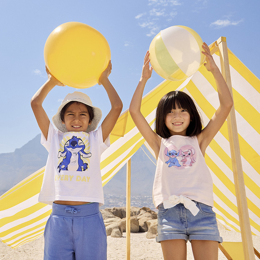 T-shirt manches courtes print Stitch Disney pour garçon 