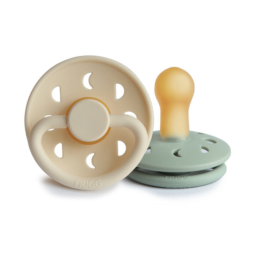 Pack de 2 tétines en latex 6-18 mois Moon Cream/Sage 