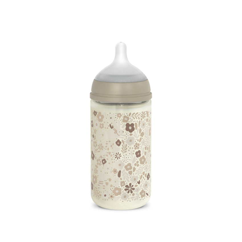 Biberon en verre avec tétine physiologique SX Pro M 240ml Wonderland Liberty beige 