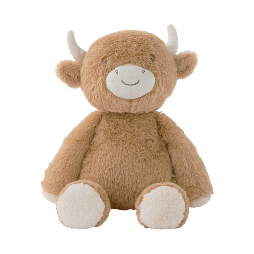 Peluche moyenne 40cm Vache Fluffy Beige 