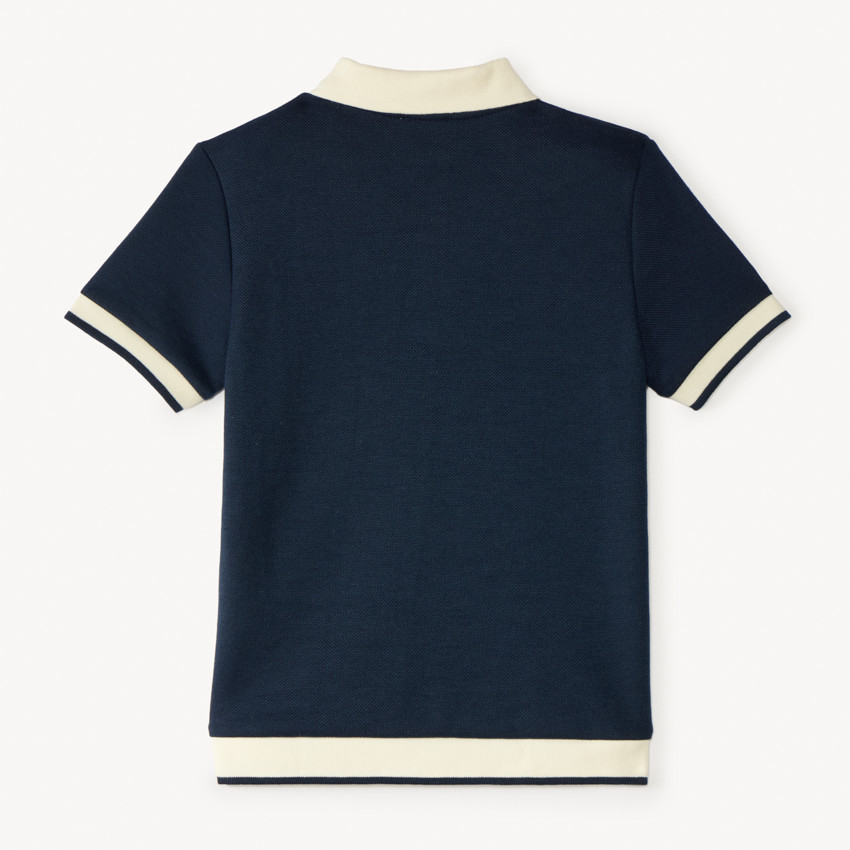 Polo manches courtes bicolore pour garçon.  