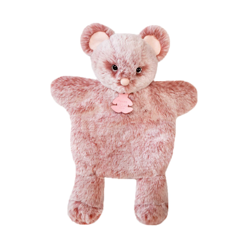 Doudou marionnette Sweety Mouse - Rose 