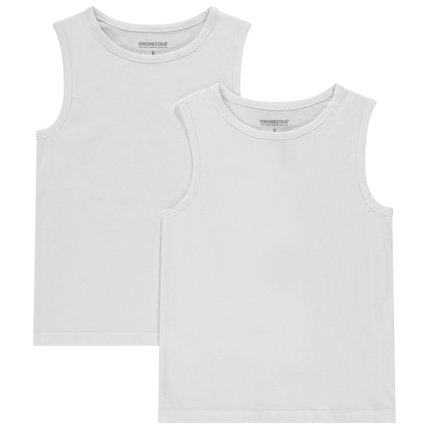 Lot de 2 maillots de corps sans manches pour garçon