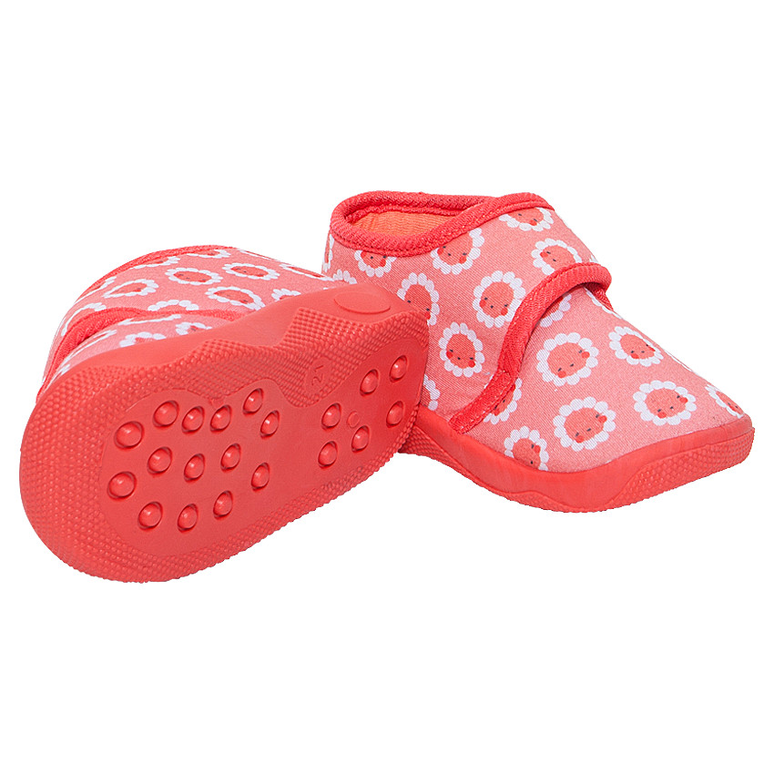 Chaussons bottillons à scratch imprimés fleurs 