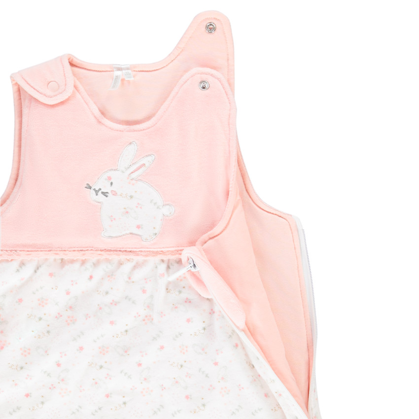 Turbulette sans manches imprimé étoiles et feuilles pour bébé fille  