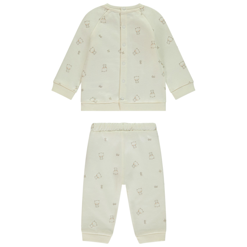 Ensemble jogging molleton imprimé oursons pour bébé 