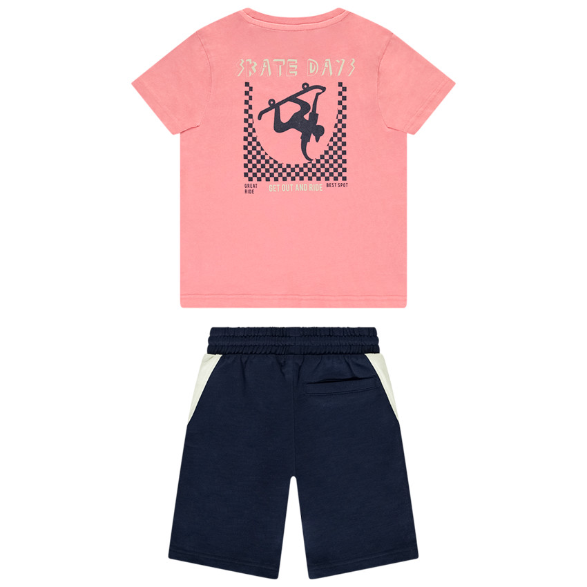 Ensemble t-shirt manches courtes printé + short pour garçon  