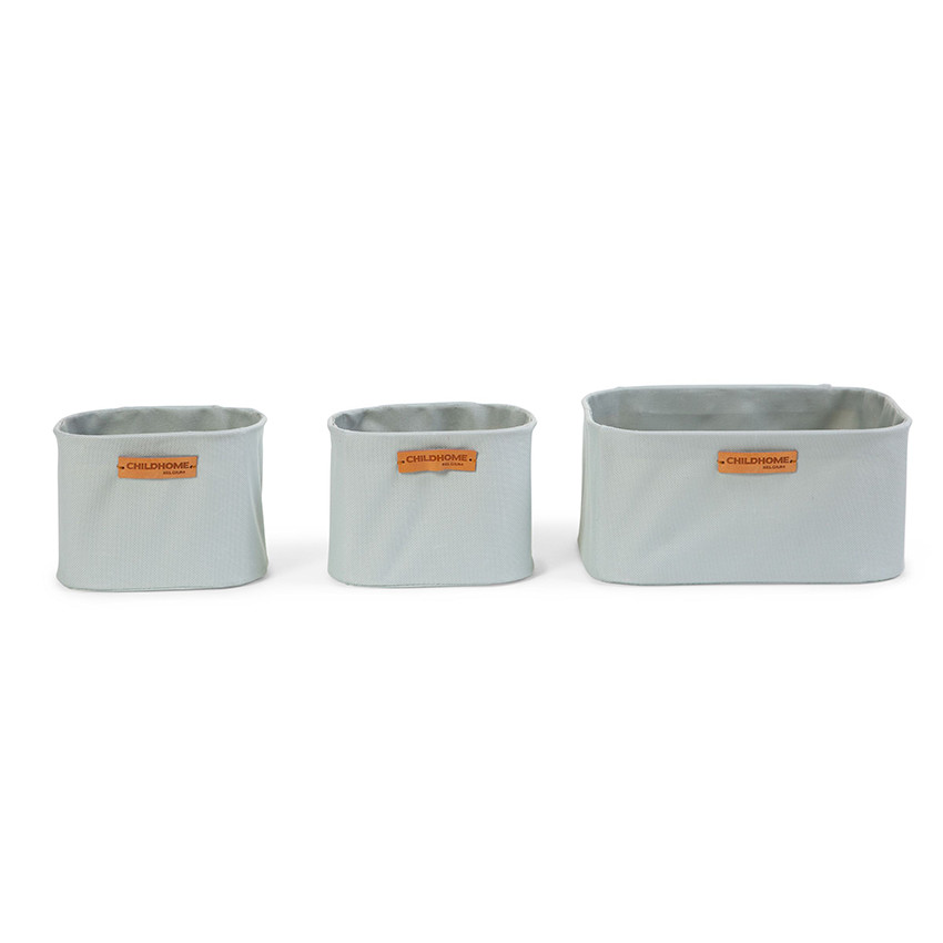 Set de 3 paniers de rangement à suspendre - Gris Clair  