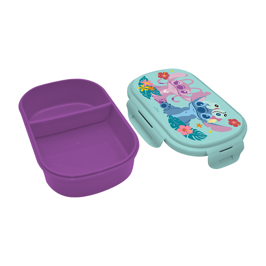 Lunchbox rectangulaire avec couvert Stitch & Angel  