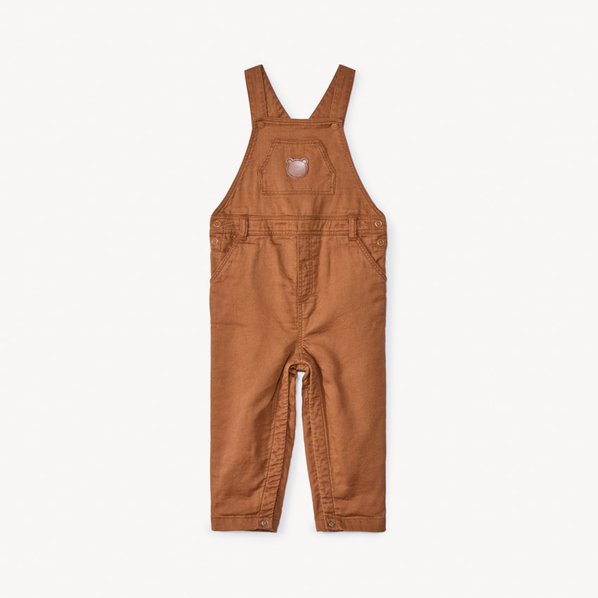 Salopette longue à badge ours pour bébé garçon 