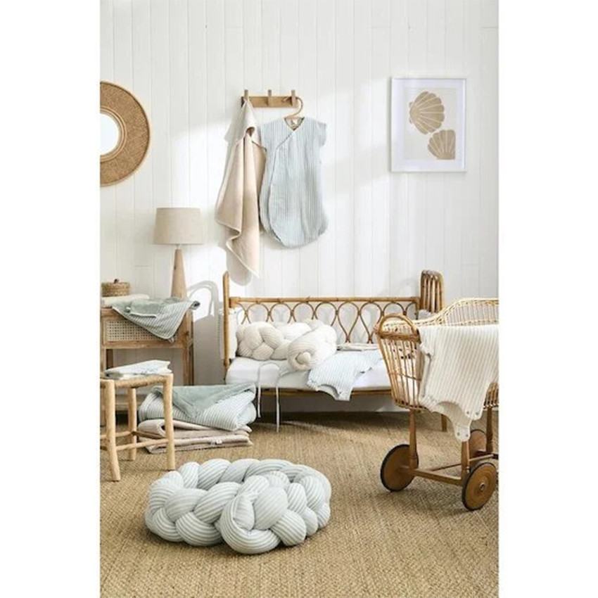 Tresse décorative ouatinée Soft Stripes Ecru Galet 