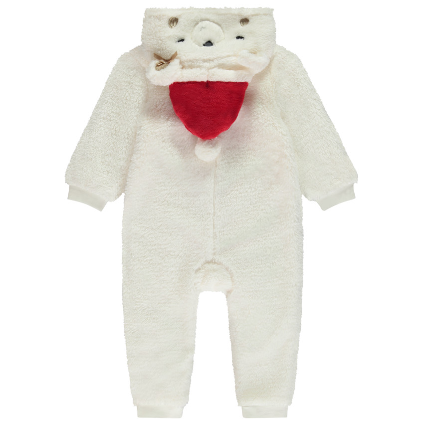 Surpyjama ludique en sherpa ours polaire de Noël pour bébé fille 