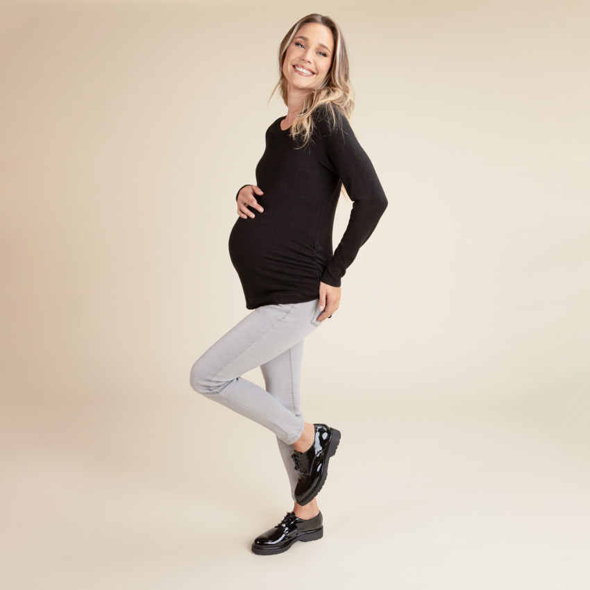 Jean de grossesse coupe slim avec bandeau haut 