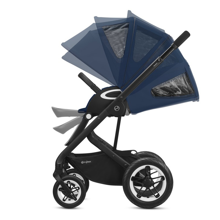 Poussette Talos S Lux châssis Black siège Navy Blue 