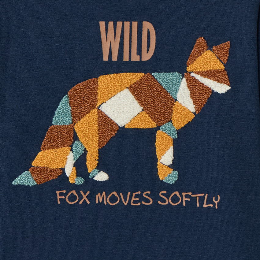 Sweat molleton avec broderie effet bouclette pour garçon  