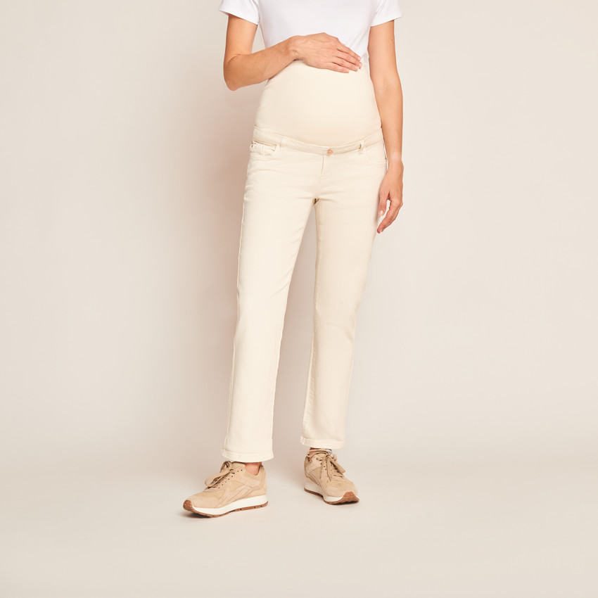 Jean straight de grossesse avec bandeau haut 