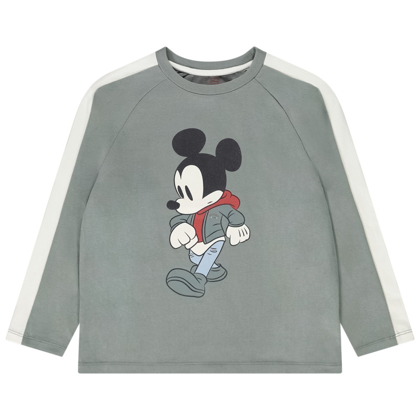 T-shirt manches longues raglan Mickey Disney pour garçon 
