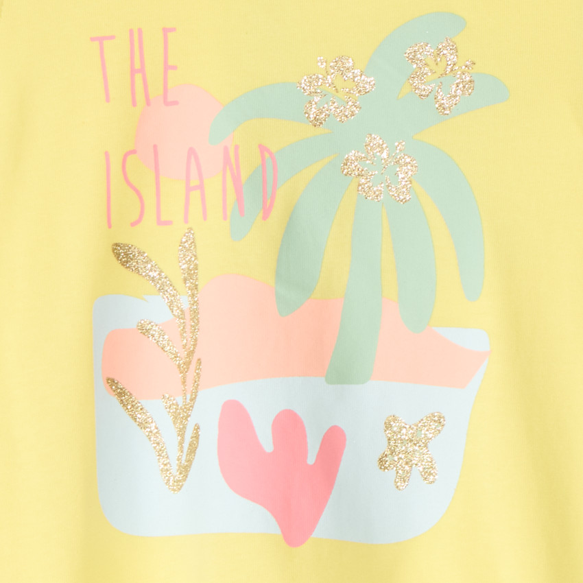 Débardeur effet noué à print pailleté pour fille  