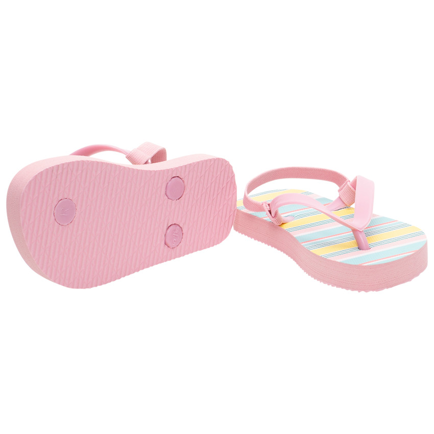 Tongs avec rayures multicolores pour bébé fille 