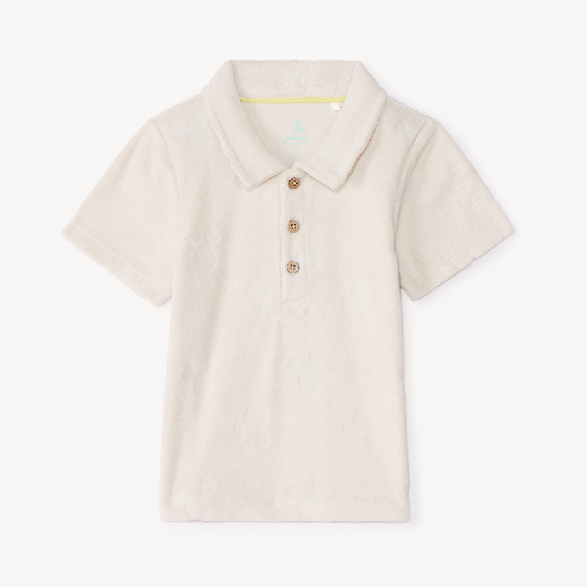 Polo manches courtes éponge Mickey Disney pour bébé garçon