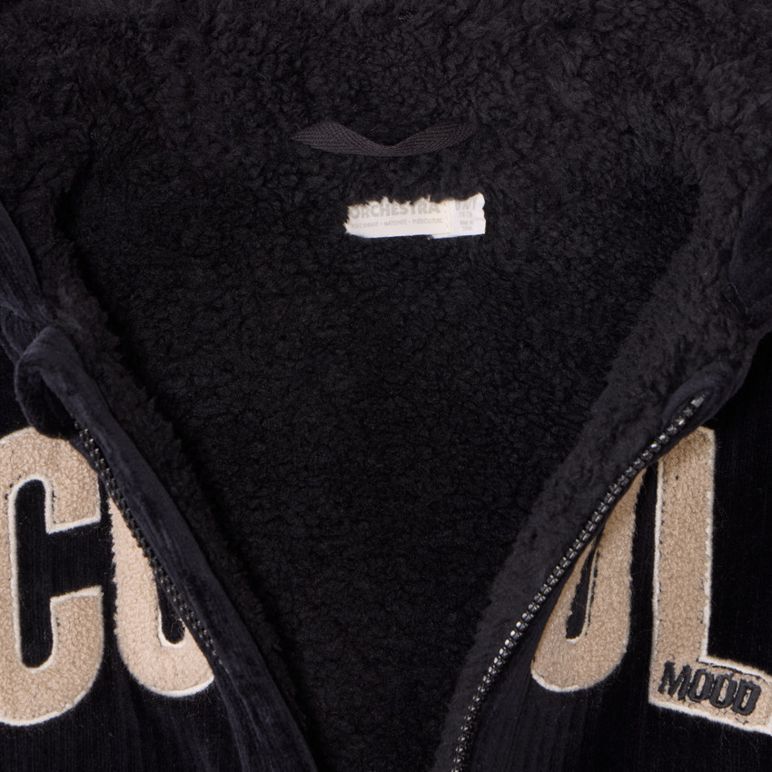 Gilet garçon velours côtelé doublé sherpa 