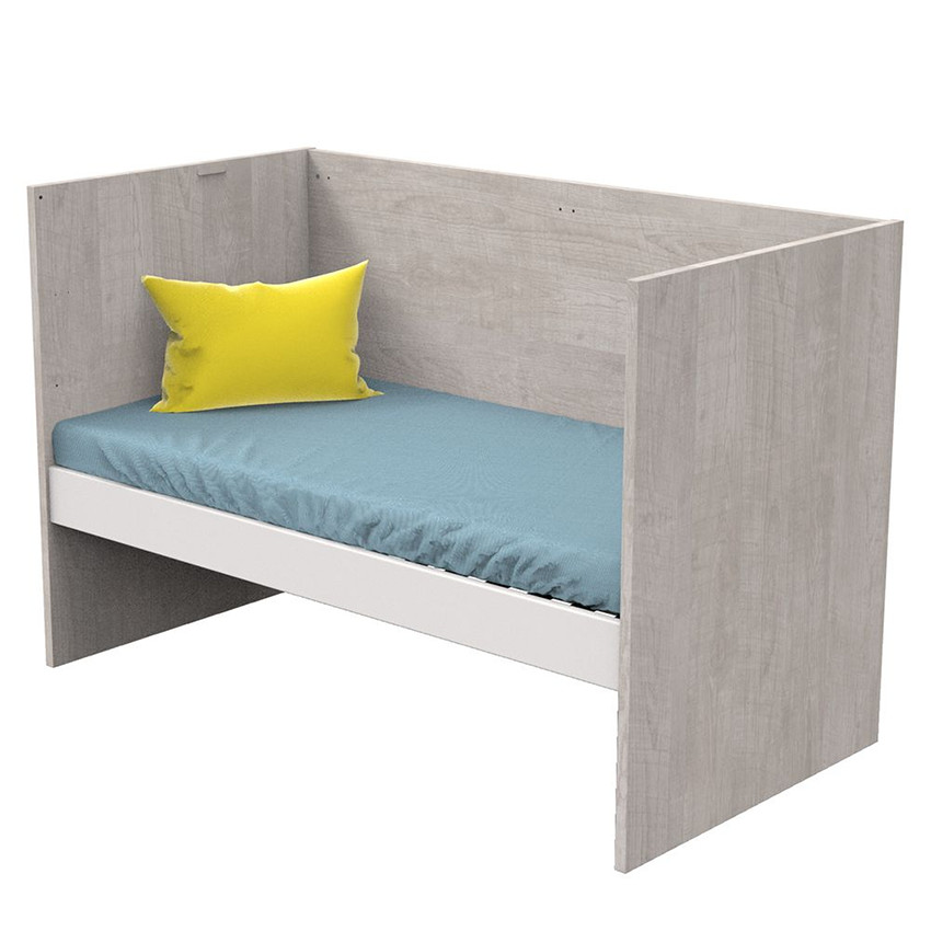 Lit évolutif Nova 70 x 140 cm à 140 x 200 cm - Gris Loft 