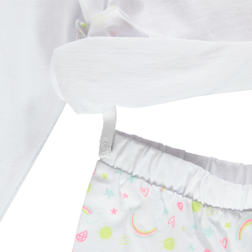 Pyjama en jersey print licorne et arcs-en-ciel 