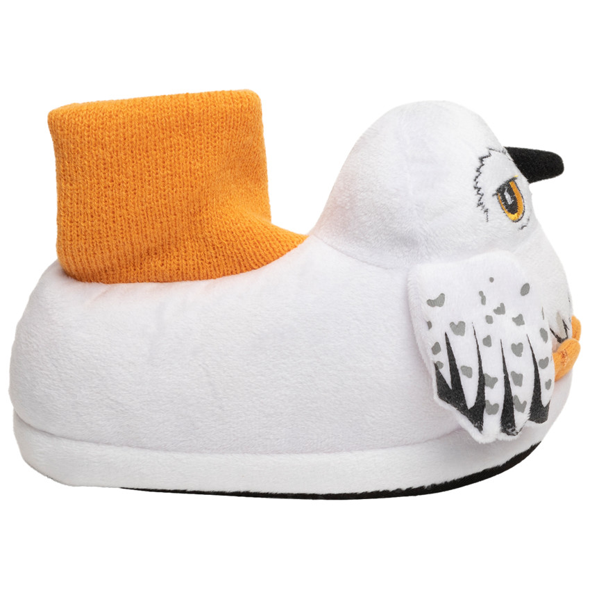 chaussons peluche hedwige warner pour fille - blanc