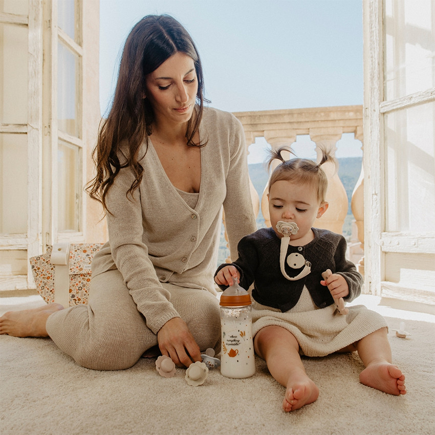 Biberon avec tétine symétrique SX Pro L 360ml Wonderland Camel 