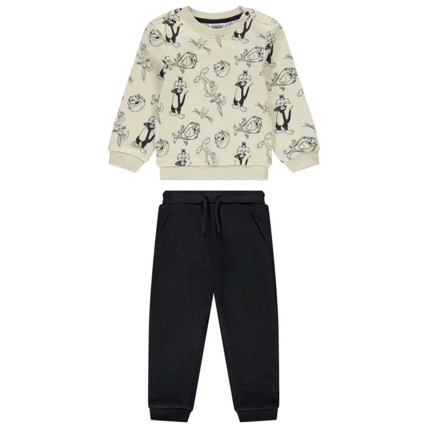 Ensemble 2 pièces en molleton imprimé Looney Tunes pour bébé garçon 