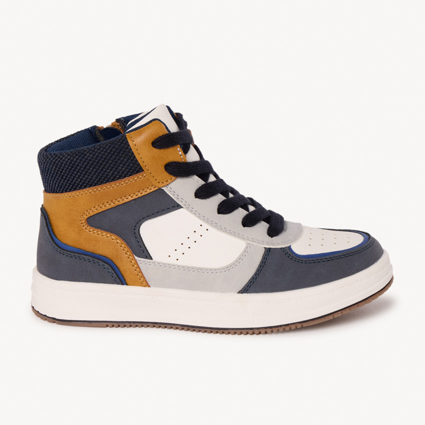 Baskets montantes à zip et lacets pour garçon 