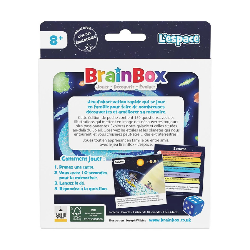 Jeu d'observation Brainbox Pocket : l'Espace 