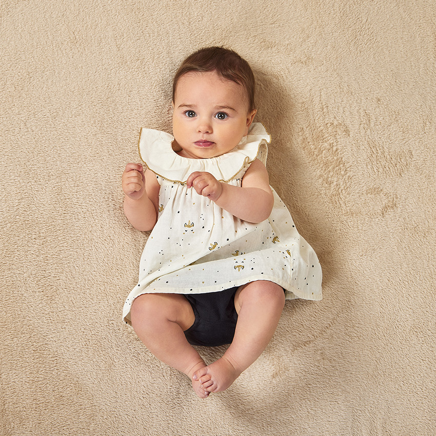 Ensemble 2 pieces avec robe imprime licornes pour bebe fille Orchestra