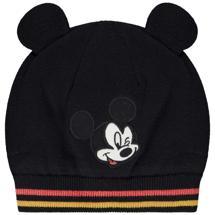 Bonnet en tricot avec oreilles en relief Mickey Disney pour bébé garçon