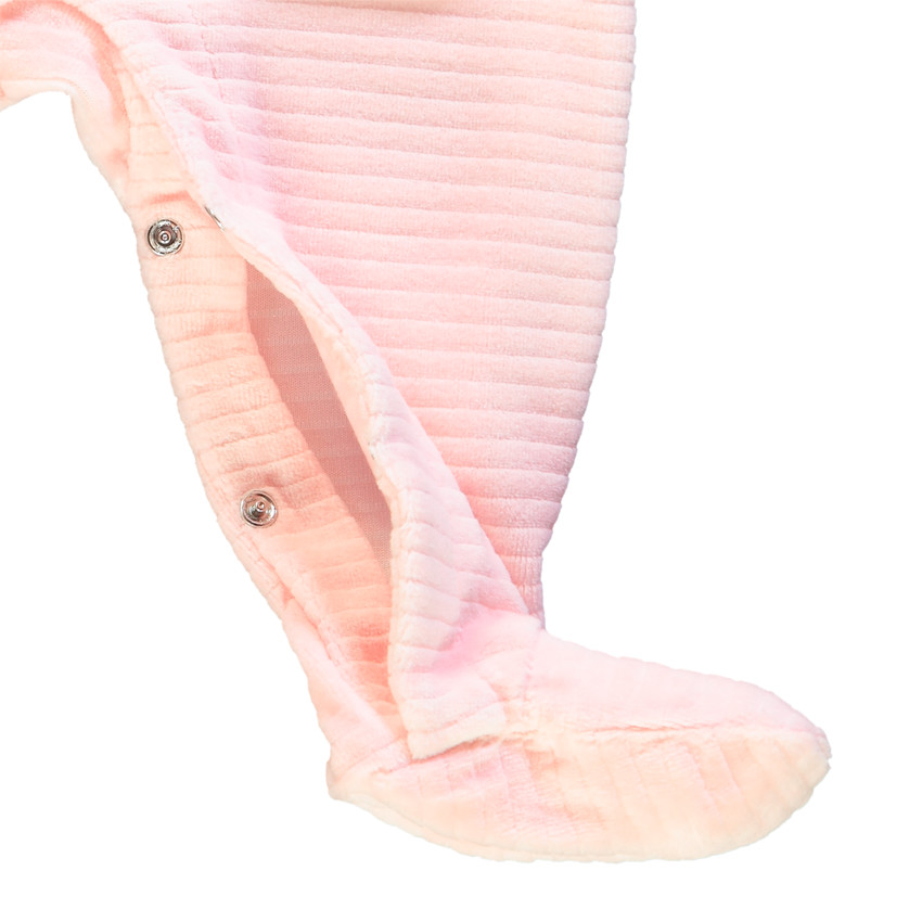 Dors-bien en velours rose pour bébé fille 