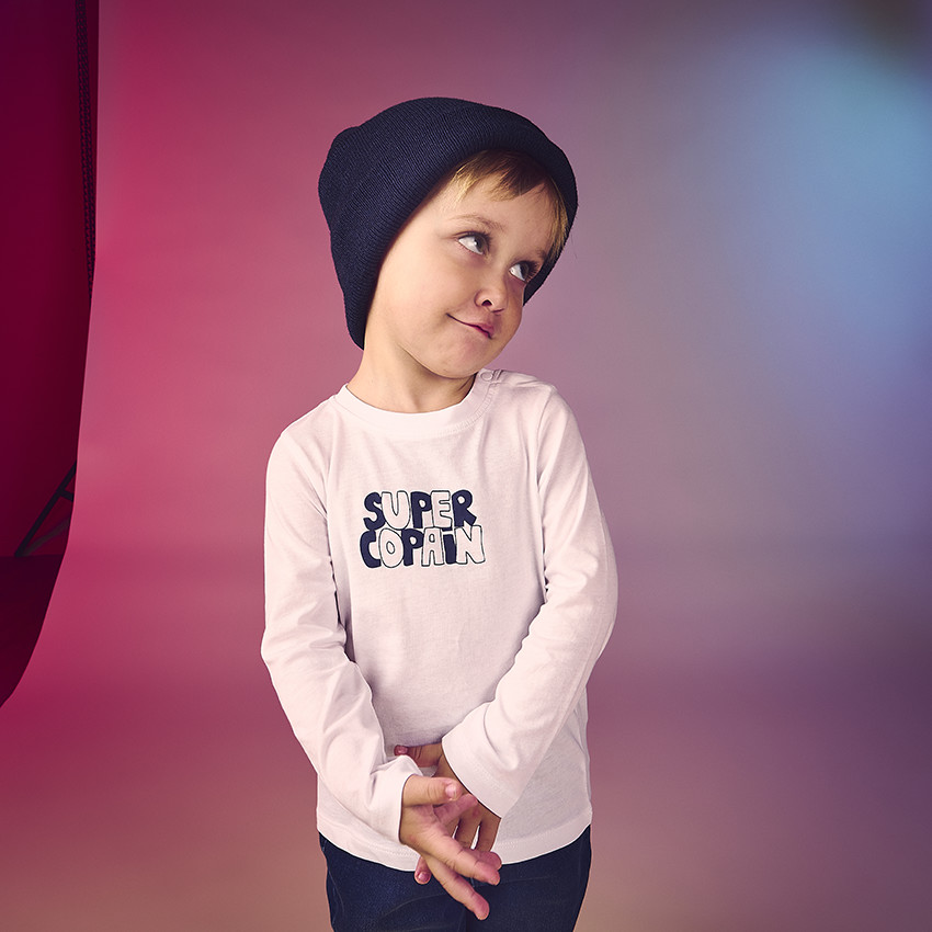 T-shirt manches longues print "Super Copain" pour bébé garçon 