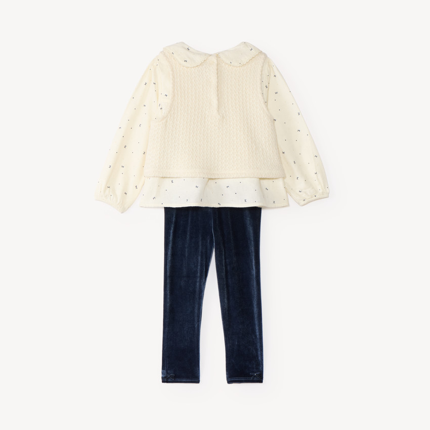 Ensemble 3 pièces bébé fille 