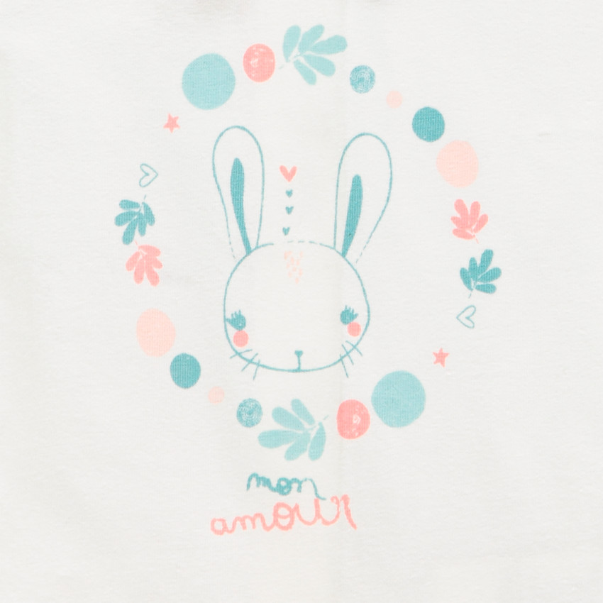 Ensemble 3 pièces motif lapins pour bébé fille 