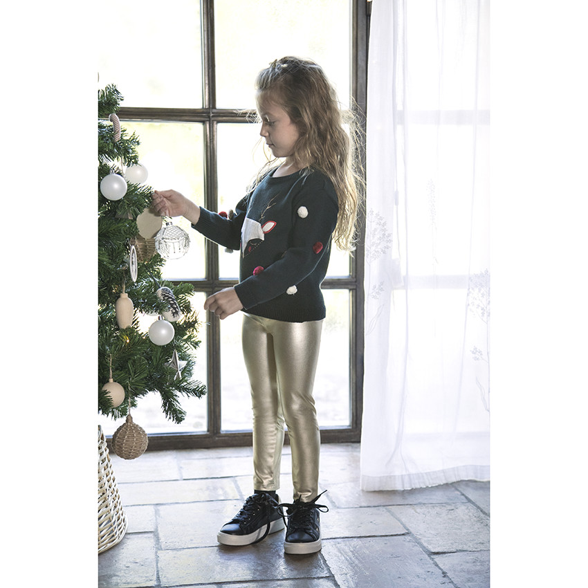 Legging en simili doré pour enfant fille 