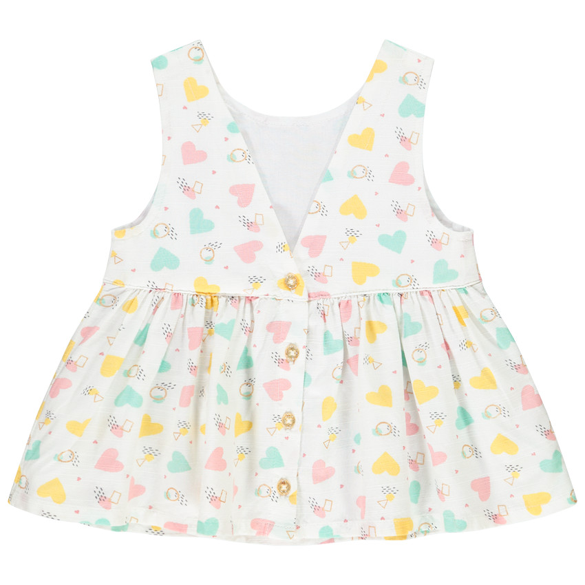 Top volanté avec dos fantaisie pour bébé fille 