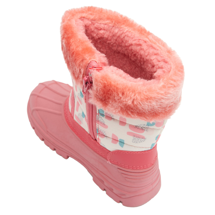 Après-ski zippés et imprimés avec fausse fourrure pour bébé fille 