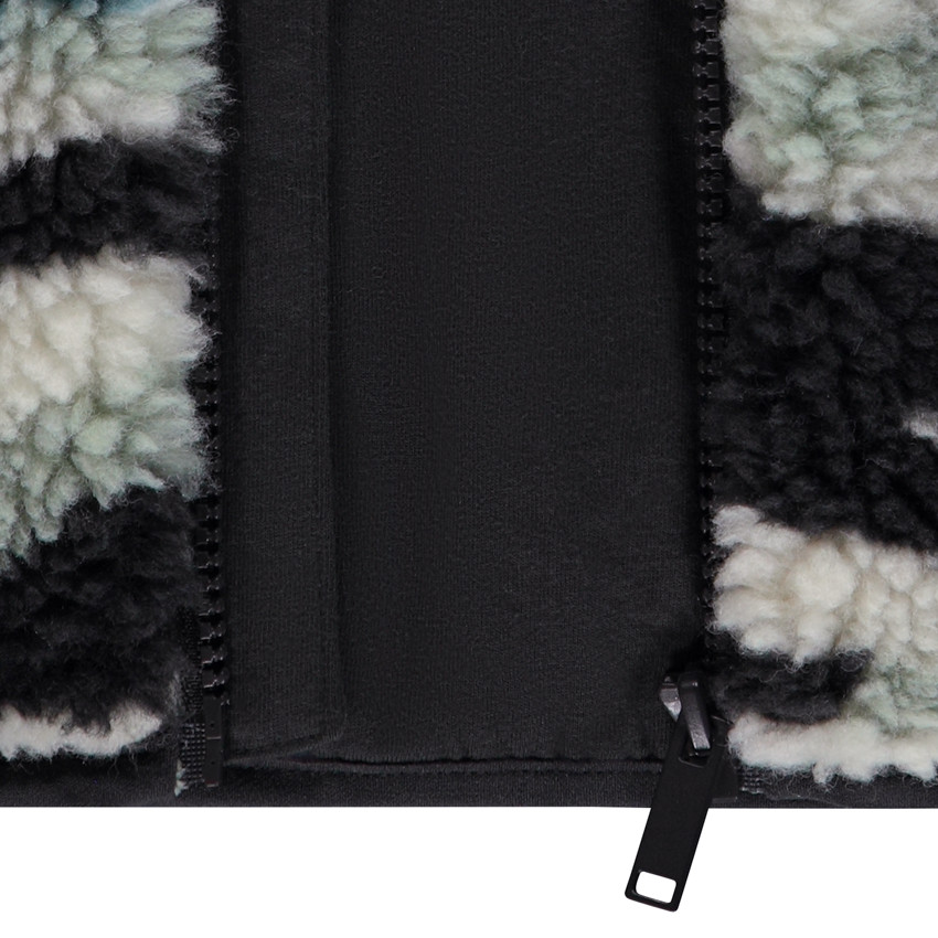 Veste en sherpa imprimé camouflage pour garçon 