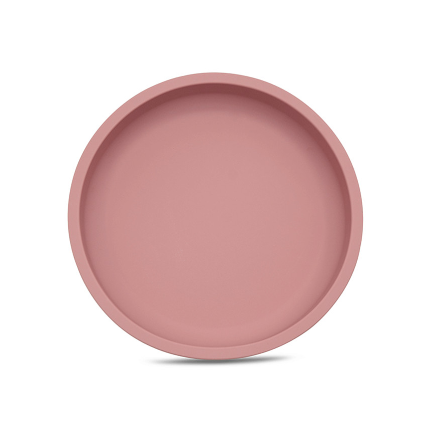 Assiette ronde en silicone - Dusty rose - Rose