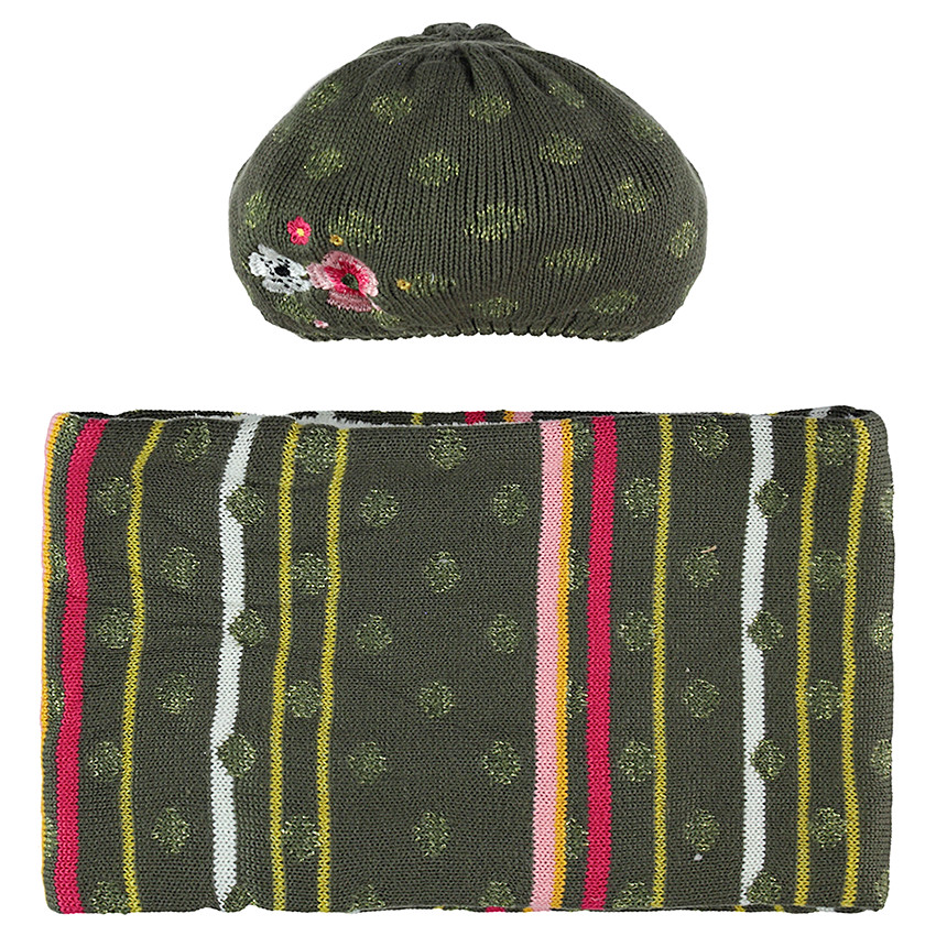 Ensemble bonnet et snood en tricot avec doublure en sherpa 