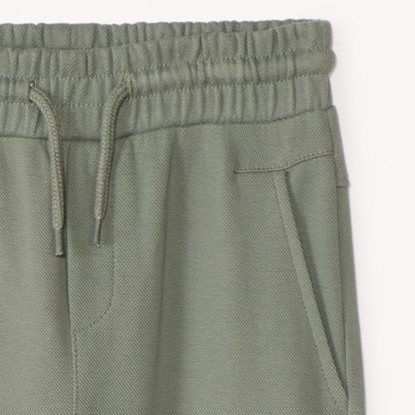 Jogging en piqué uni avec motif en relief pour garçon 